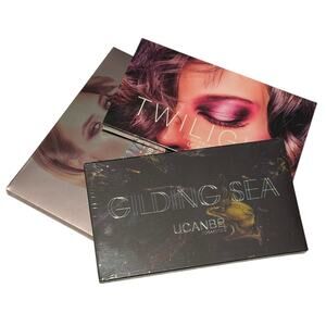 NEW UCANBE Lot of 3 Eyeshadow Palettes - Aromas, Twilight, Gilding Sea - Sealed